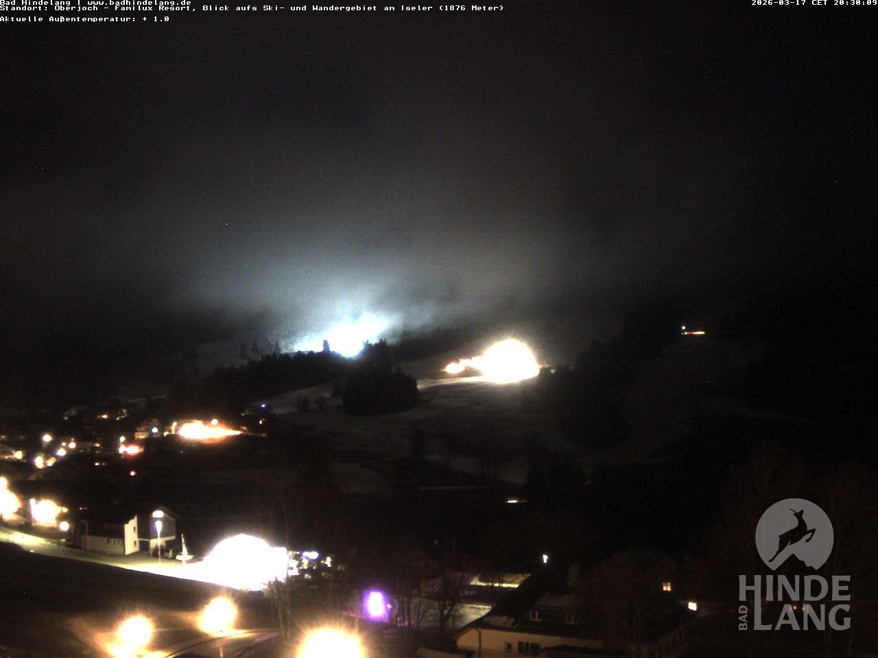 Archiv Foto Webcam Sicht vom Kinderhotel Oberjoch aus auf das Skigebiet gegenüber