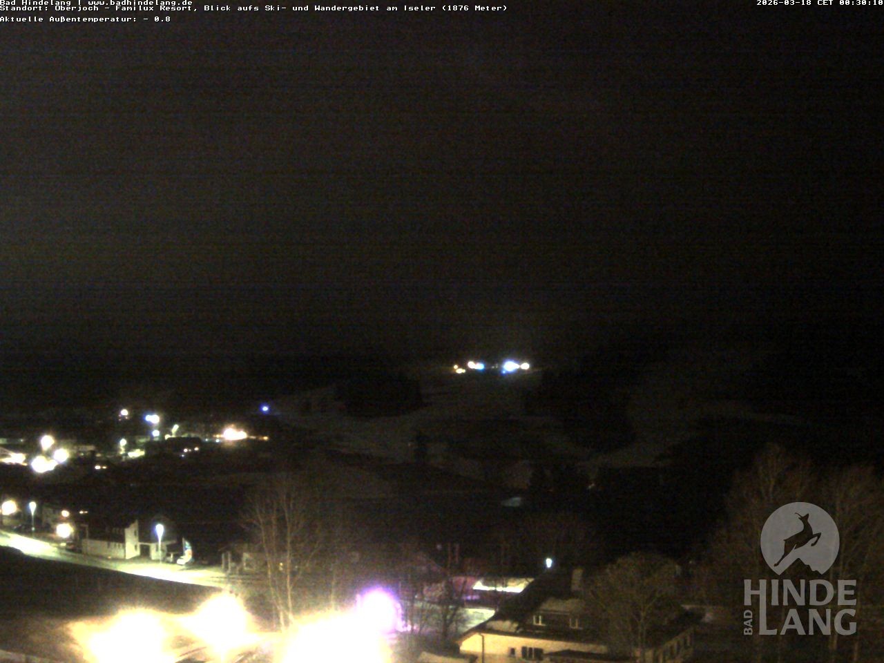 Archived image Webcam View of the kids hotel Oberjoch at the slopes in front