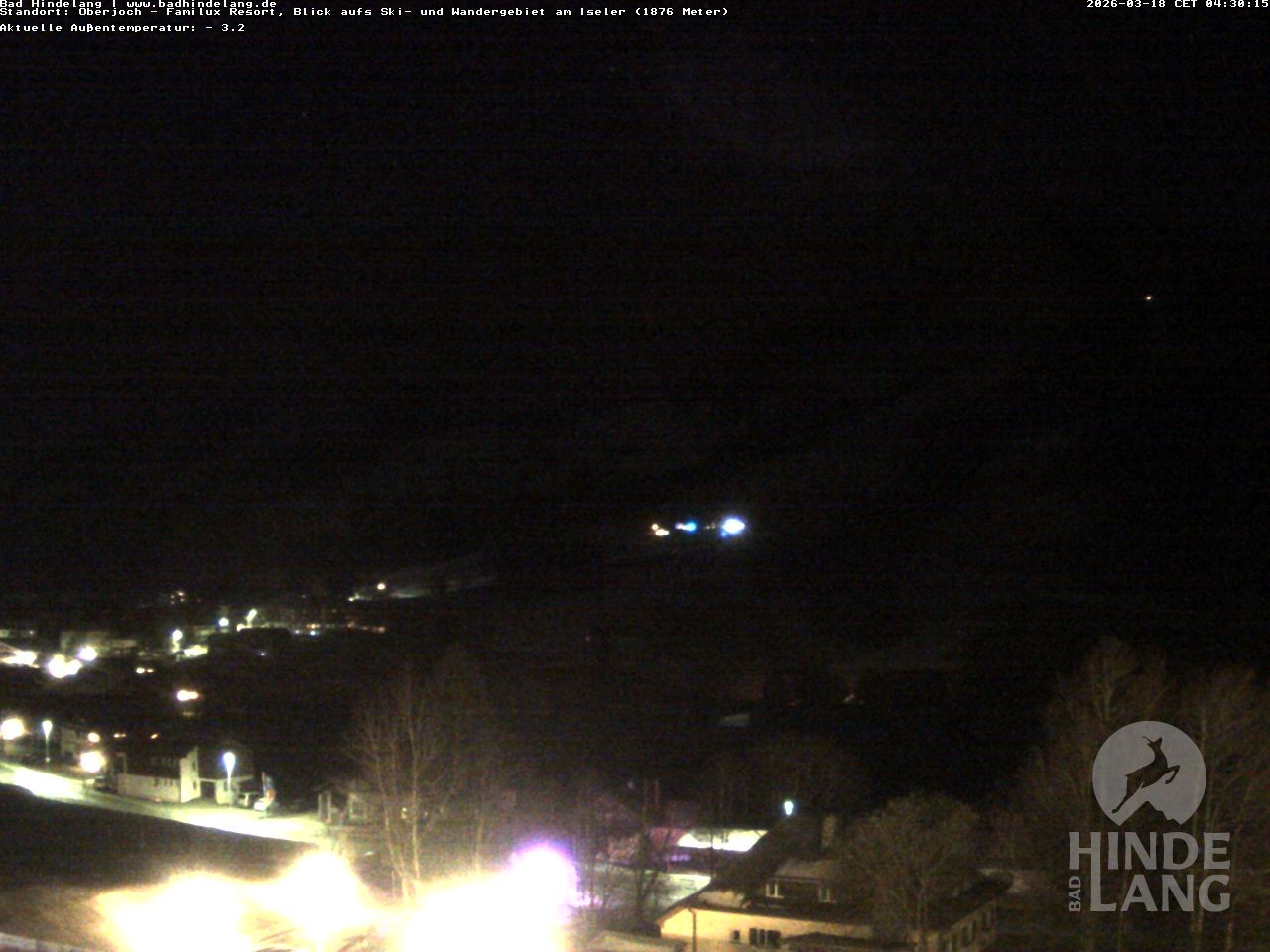 Archiv Foto Webcam Sicht vom Kinderhotel Oberjoch aus auf das Skigebiet gegenüber