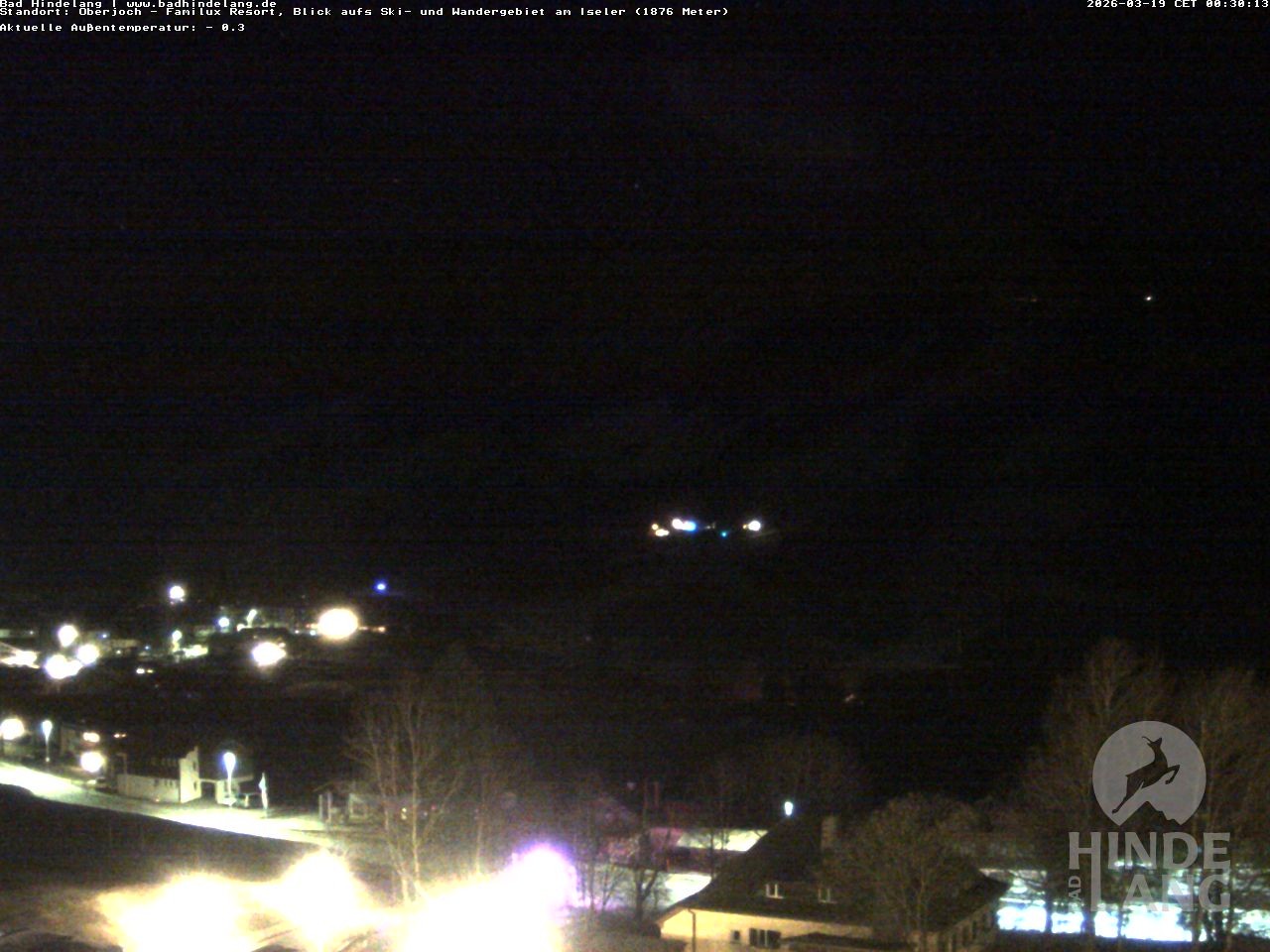 Archiv Foto Webcam Sicht vom Kinderhotel Oberjoch aus auf das Skigebiet gegenüber