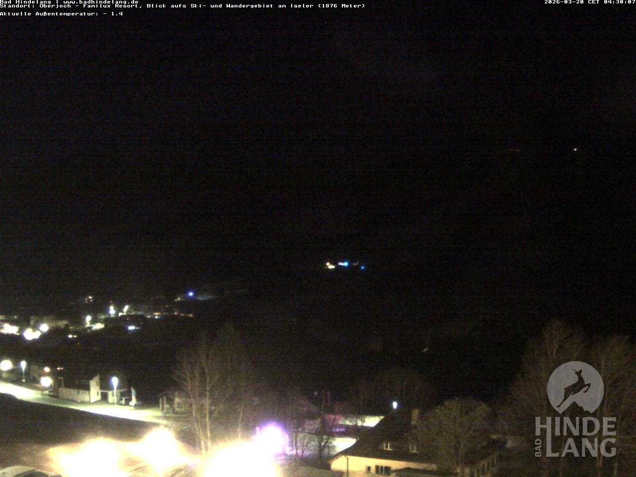 Archived image Webcam View of the kids hotel Oberjoch at the slopes in front