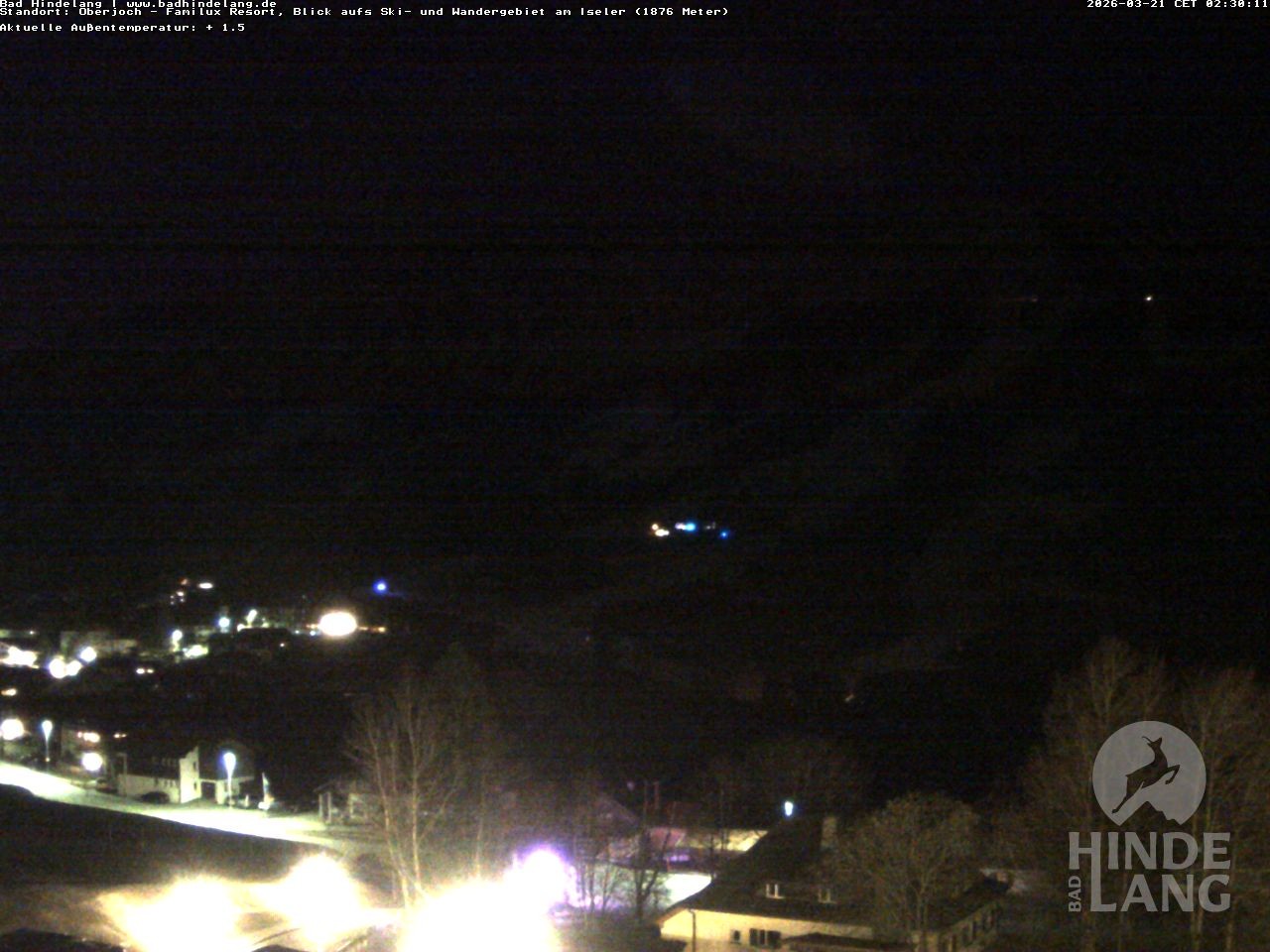 Archived image Webcam View of the kids hotel Oberjoch at the slopes in front