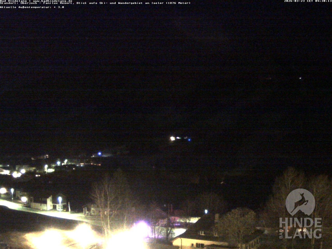 Archiv Foto Webcam Sicht vom Kinderhotel Oberjoch aus auf das Skigebiet gegenüber