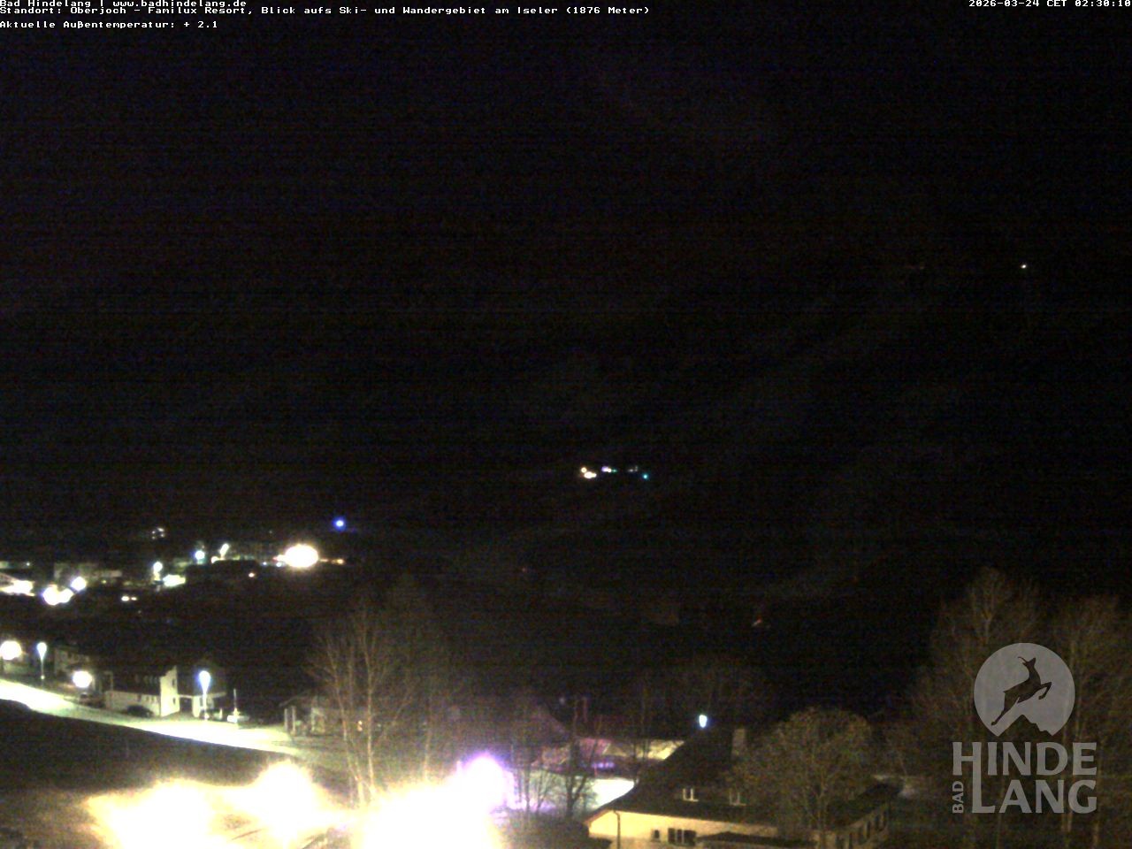 Archived image Webcam View of the kids hotel Oberjoch at the slopes in front