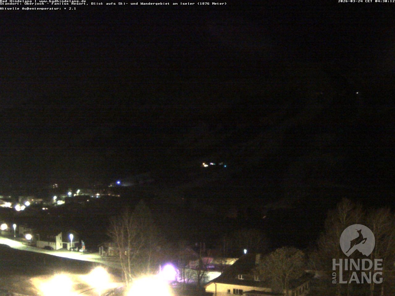 Archived image Webcam View of the kids hotel Oberjoch at the slopes in front