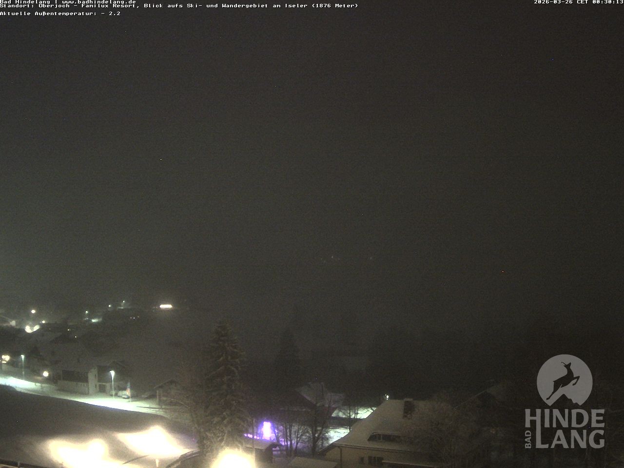 Archiv Foto Webcam Sicht vom Kinderhotel Oberjoch aus auf das Skigebiet gegenüber