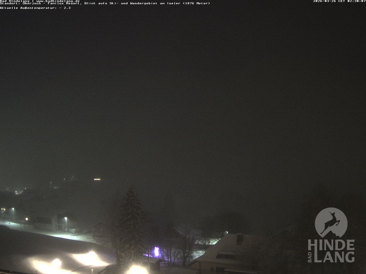 Archiv Foto Webcam Sicht vom Kinderhotel Oberjoch aus auf das Skigebiet gegenüber