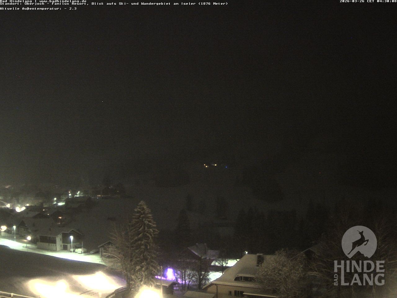 Archiv Foto Webcam Sicht vom Kinderhotel Oberjoch aus auf das Skigebiet gegenüber