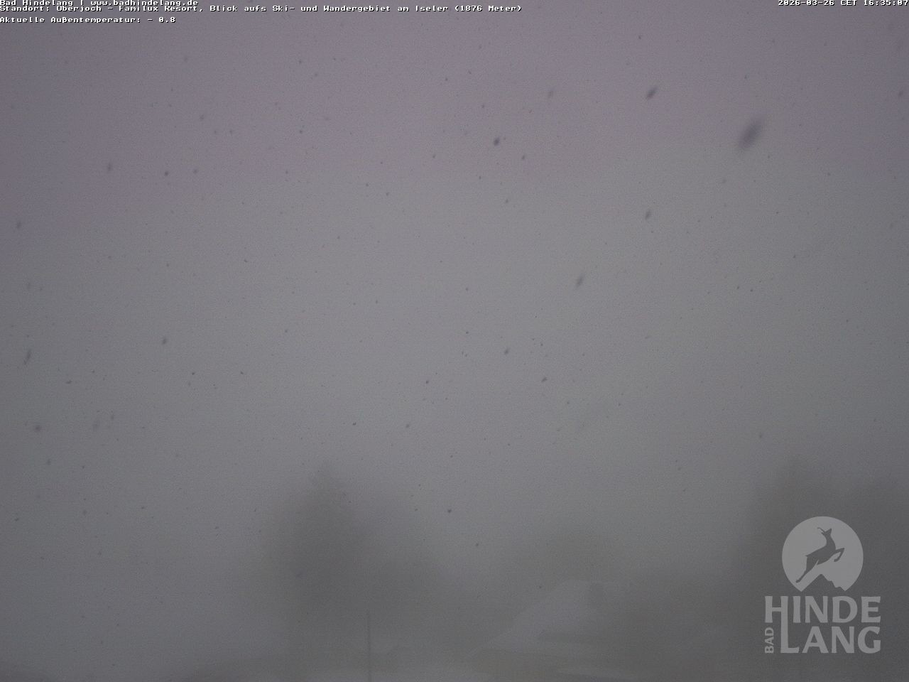 Archived image Webcam View of the kids hotel Oberjoch at the slopes in front