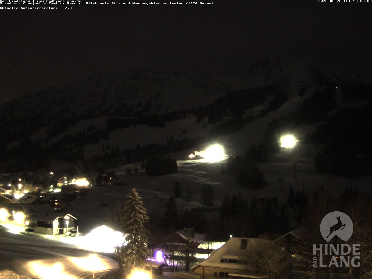 Archived image Webcam View of the kids hotel Oberjoch at the slopes in front