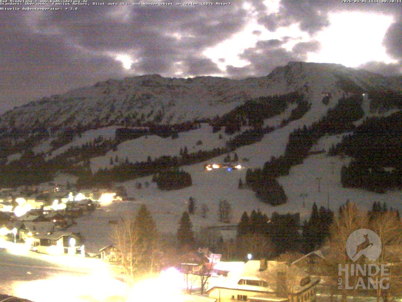 Archiv Foto Webcam Sicht vom Kinderhotel Oberjoch aus auf das Skigebiet gegenüber