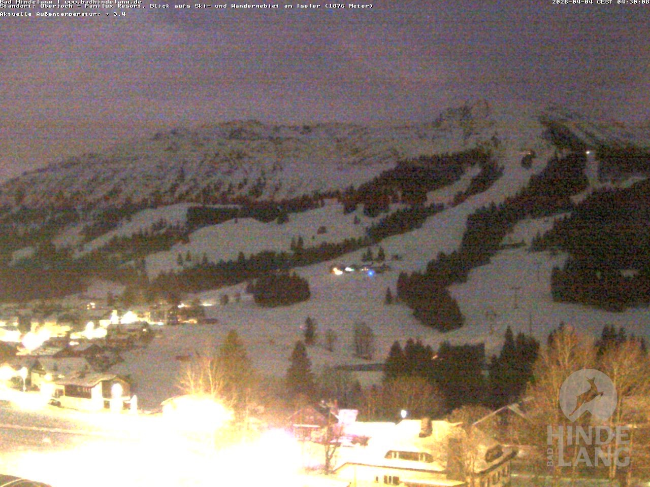 Archiv Foto Webcam Sicht vom Kinderhotel Oberjoch aus auf das Skigebiet gegenüber
