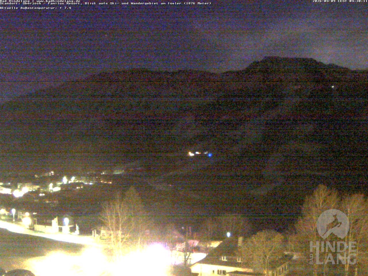 Archiv Foto Webcam Sicht vom Kinderhotel Oberjoch aus auf das Skigebiet gegenüber