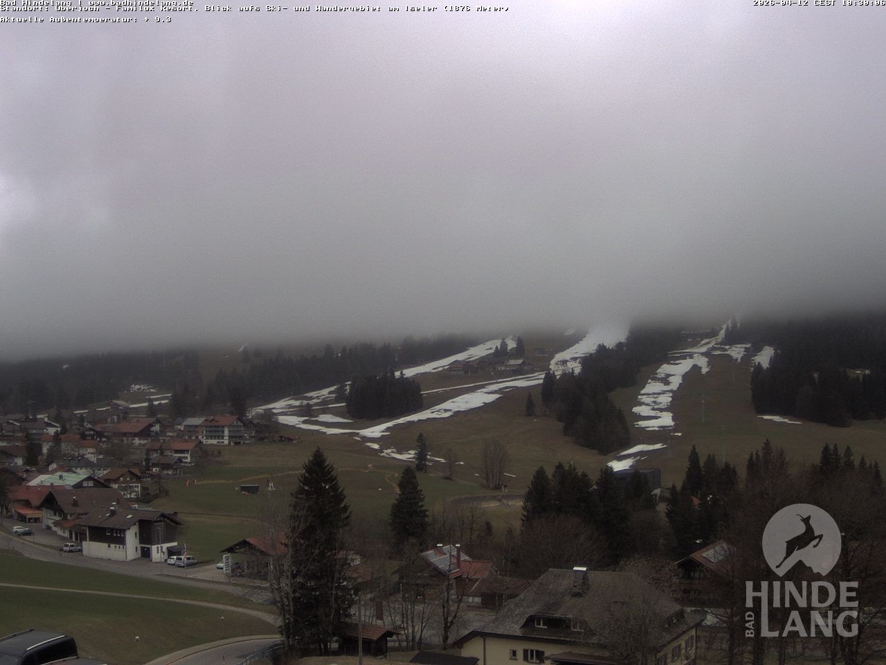 Archiv Foto Webcam Sicht vom Kinderhotel Oberjoch aus auf das Skigebiet gegenüber