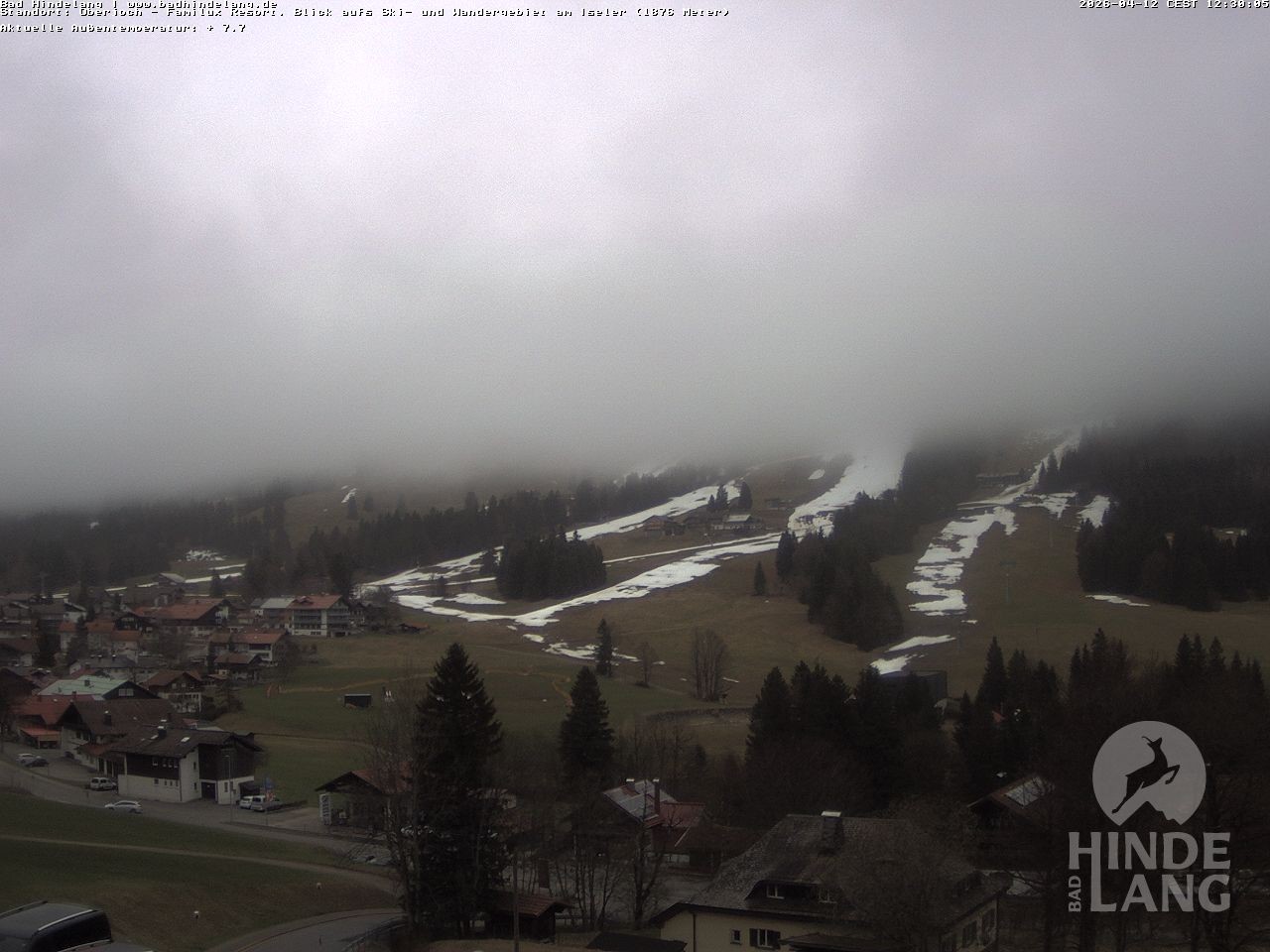Archiv Foto Webcam Sicht vom Kinderhotel Oberjoch aus auf das Skigebiet gegenüber