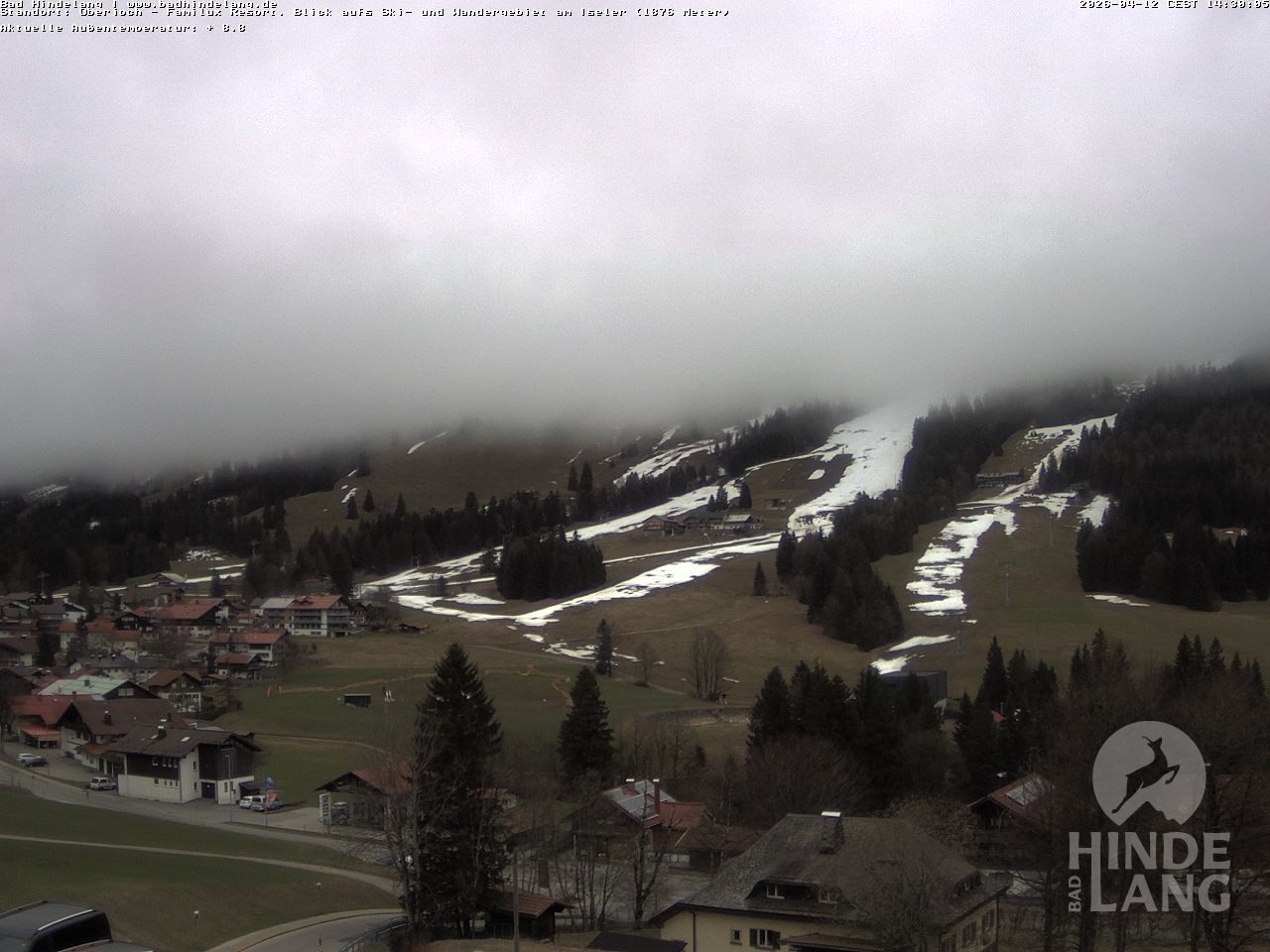 Archiv Foto Webcam Sicht vom Kinderhotel Oberjoch aus auf das Skigebiet gegenüber
