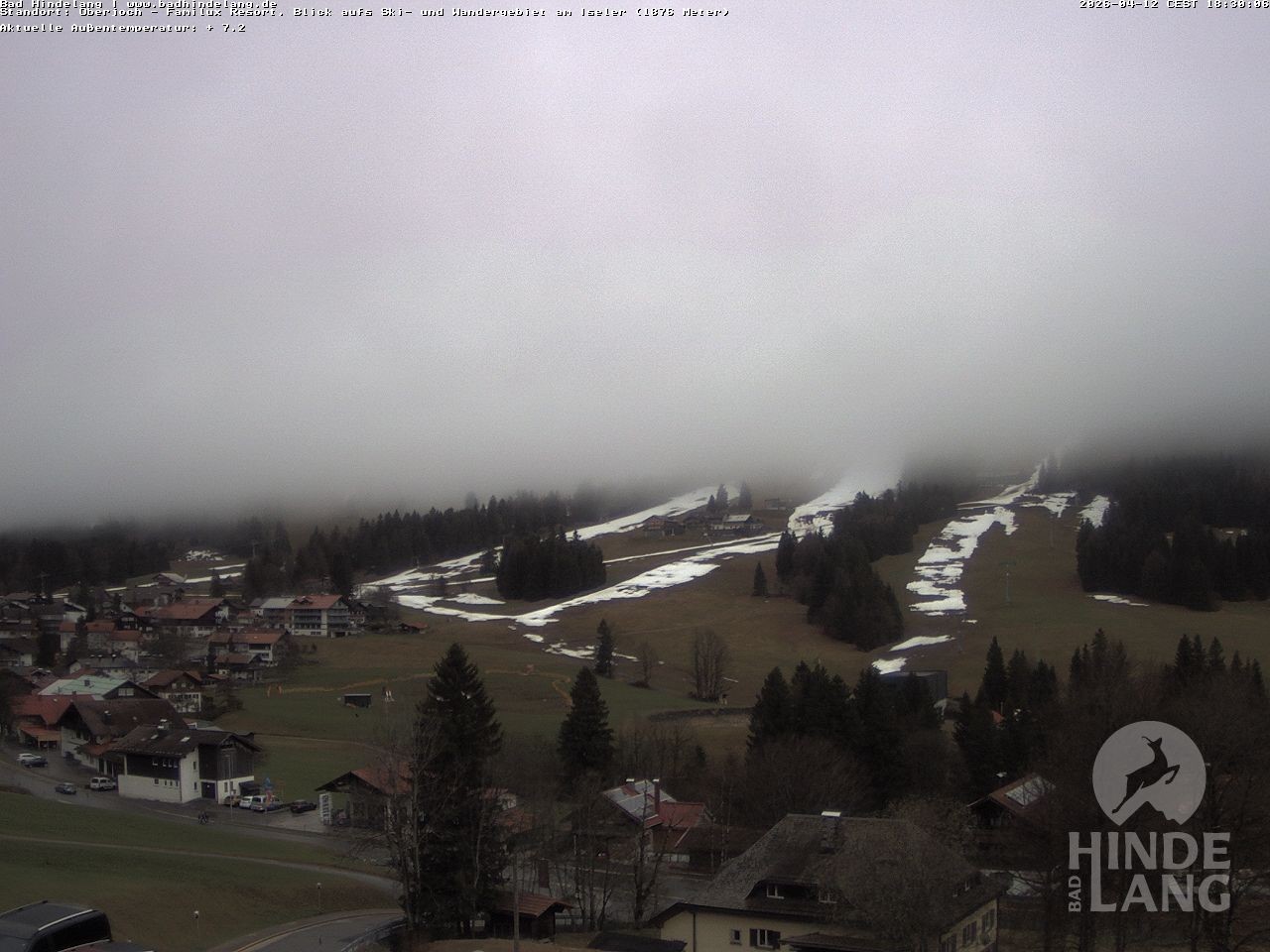 Archiv Foto Webcam Sicht vom Kinderhotel Oberjoch aus auf das Skigebiet gegenüber