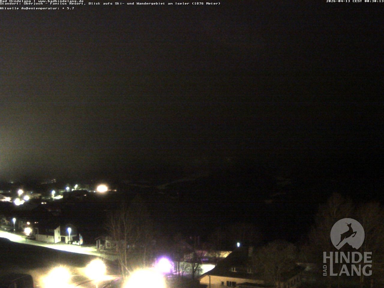 Archived image Webcam View of the kids hotel Oberjoch at the slopes in front