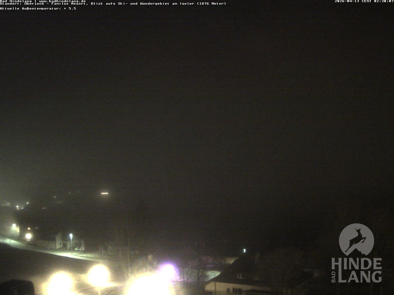 Archived image Webcam View of the kids hotel Oberjoch at the slopes in front