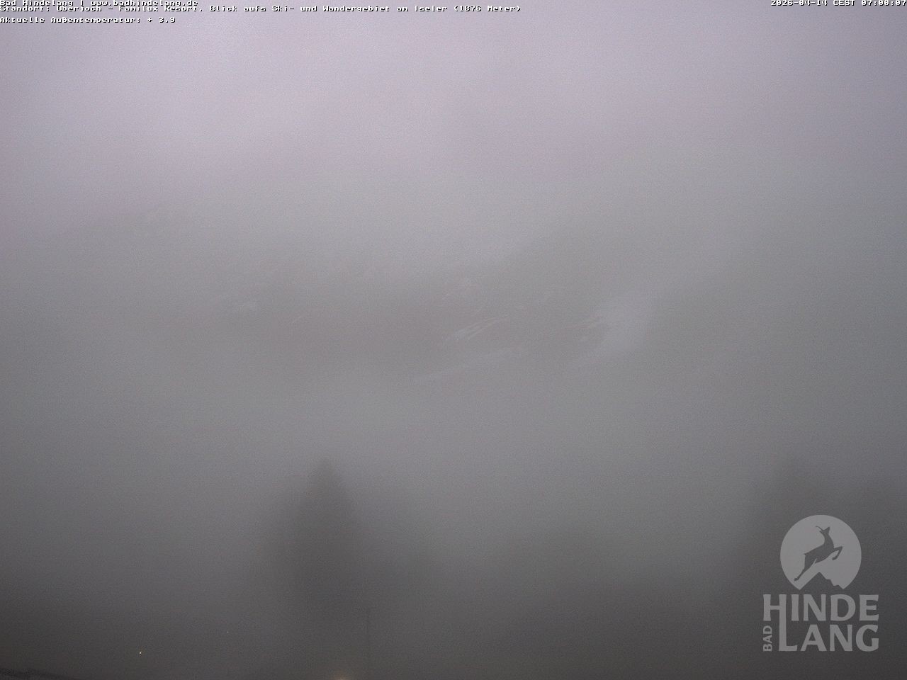 Archived image Webcam View of the kids hotel Oberjoch at the slopes in front