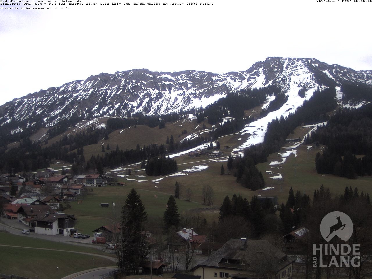 Archiv Foto Webcam Sicht vom Kinderhotel Oberjoch aus auf das Skigebiet gegenüber