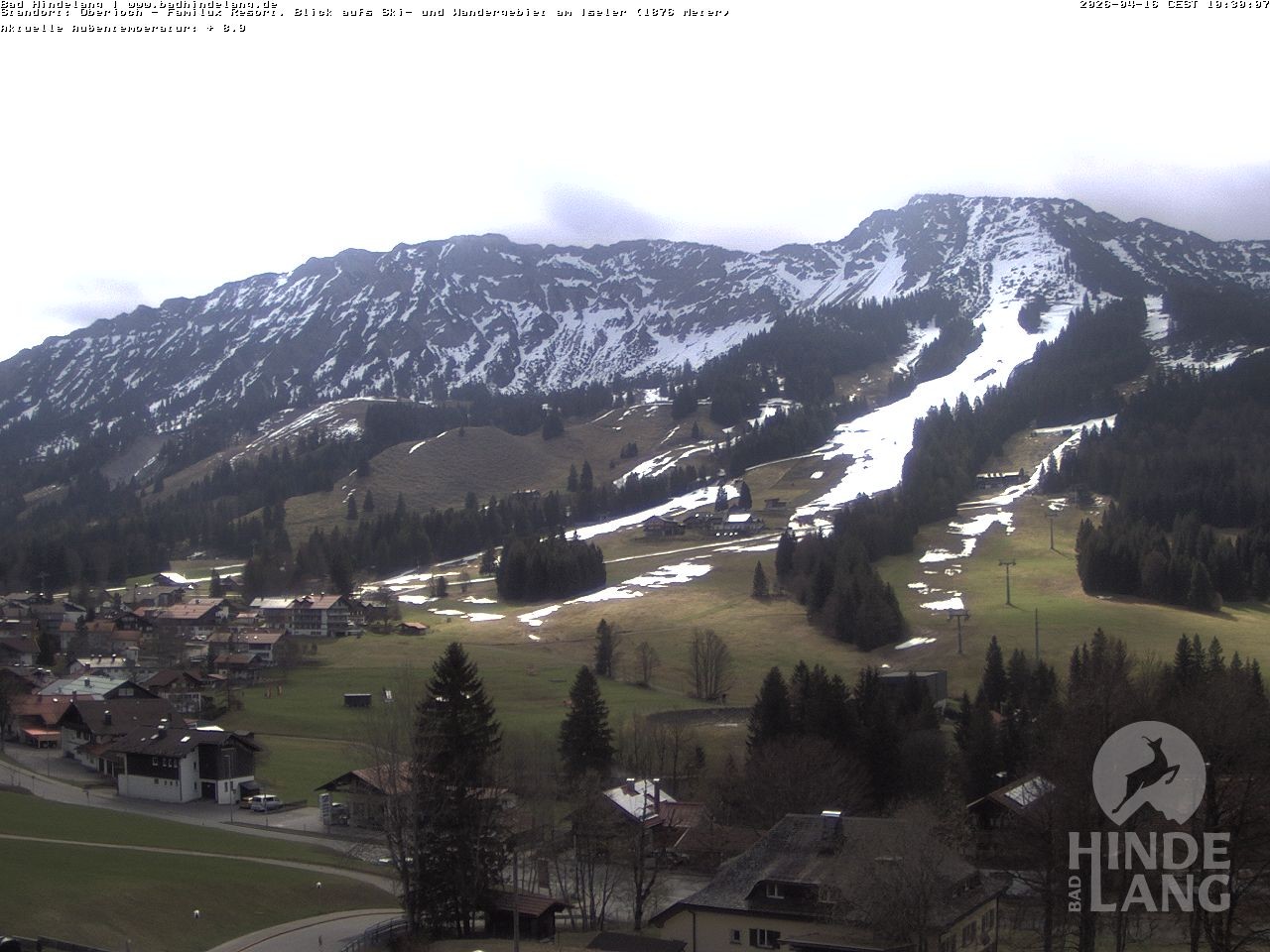 Archiv Foto Webcam Sicht vom Kinderhotel Oberjoch aus auf das Skigebiet gegenüber
