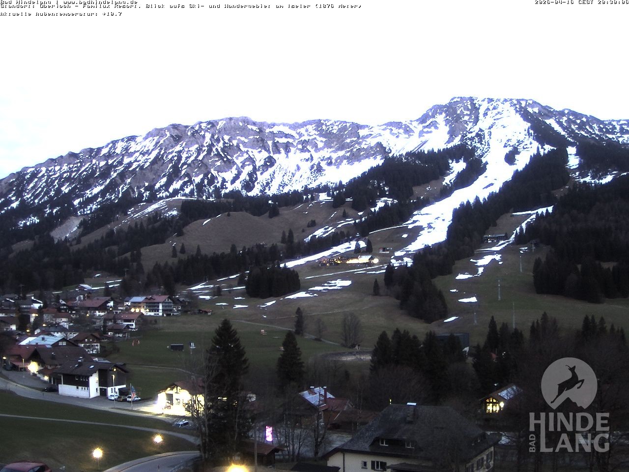 Archiv Foto Webcam Sicht vom Kinderhotel Oberjoch aus auf das Skigebiet gegenüber