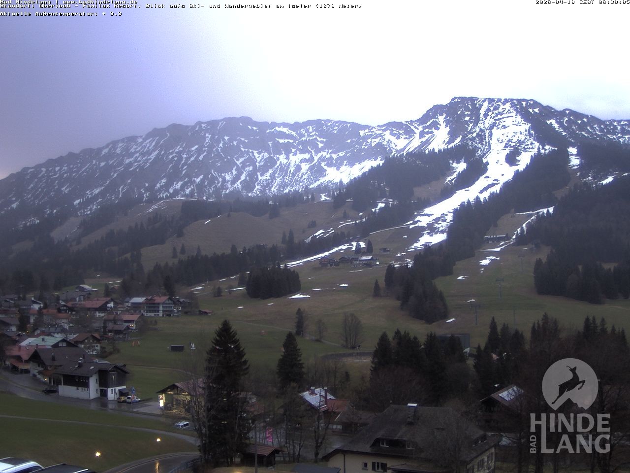 Archiv Foto Webcam Sicht vom Kinderhotel Oberjoch aus auf das Skigebiet gegenüber
