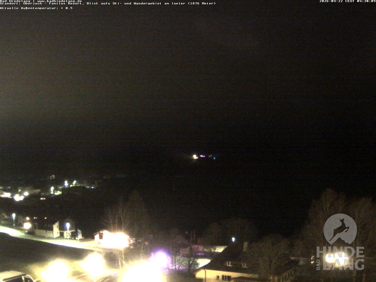 Archived image Webcam View of the kids hotel Oberjoch at the slopes in front