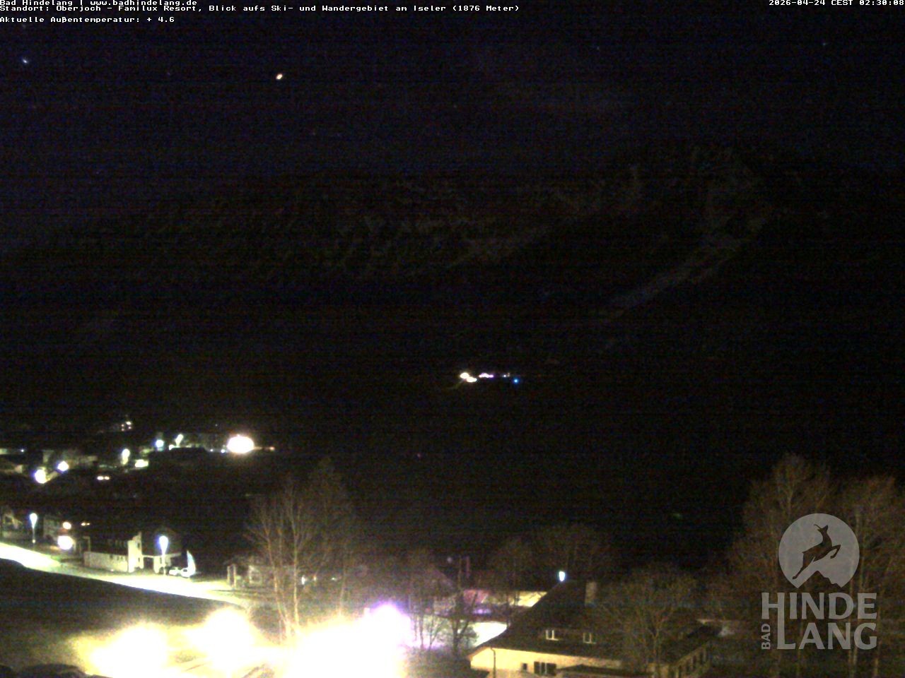 Archiv Foto Webcam Sicht vom Kinderhotel Oberjoch aus auf das Skigebiet gegenüber