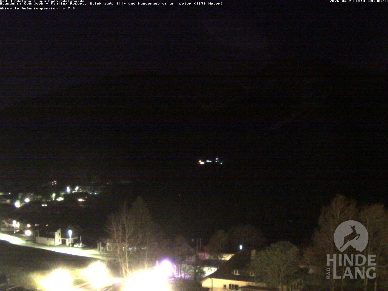 Archiv Foto Webcam Sicht vom Kinderhotel Oberjoch aus auf das Skigebiet gegenüber