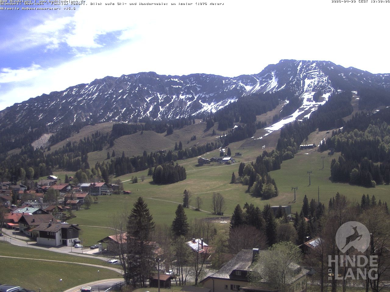 Archiv Foto Webcam Sicht vom Kinderhotel Oberjoch aus auf das Skigebiet gegenüber