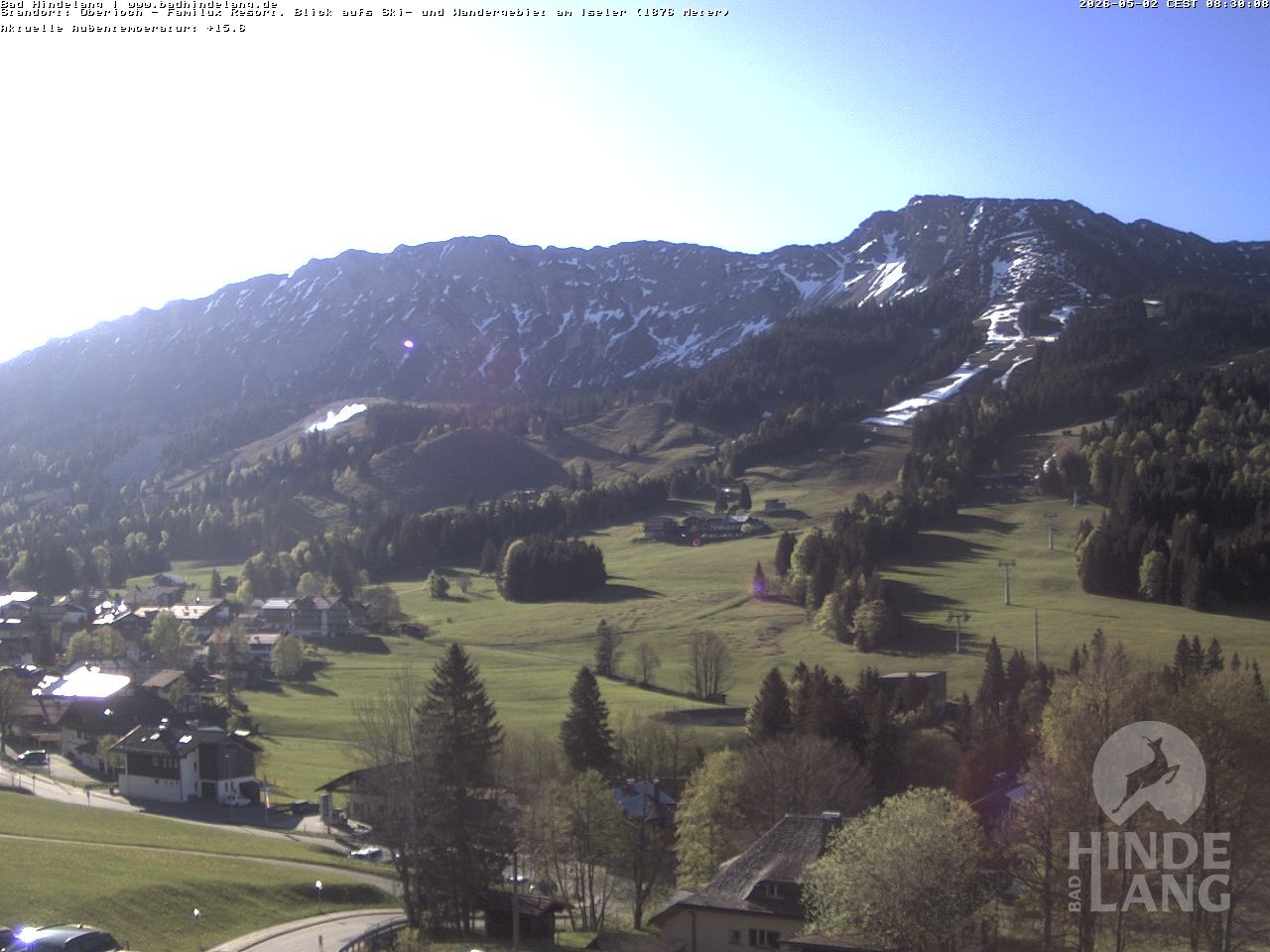 Archiv Foto Webcam Sicht vom Kinderhotel Oberjoch aus auf das Skigebiet gegenüber