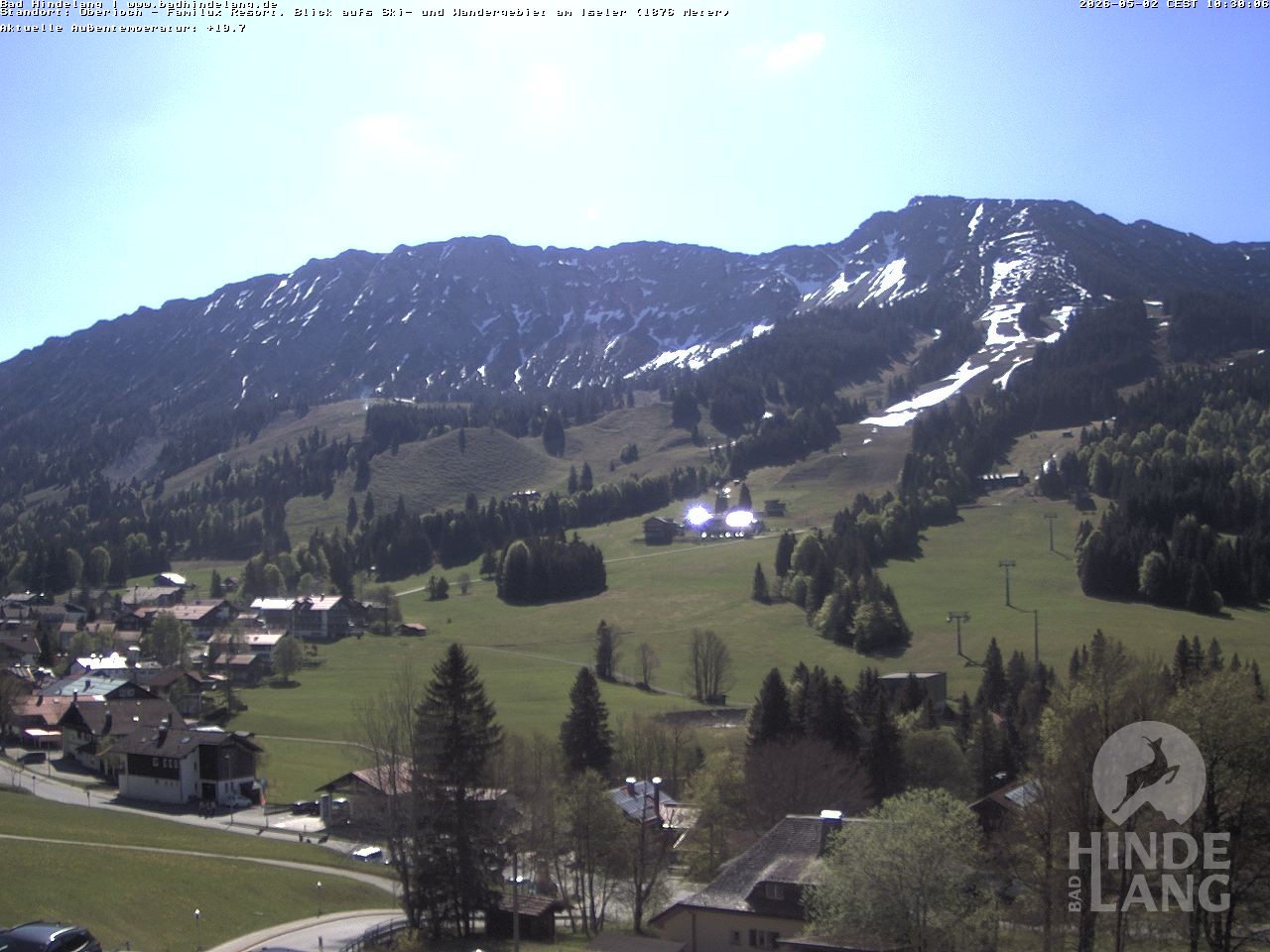 Archiv Foto Webcam Sicht vom Kinderhotel Oberjoch aus auf das Skigebiet gegenüber
