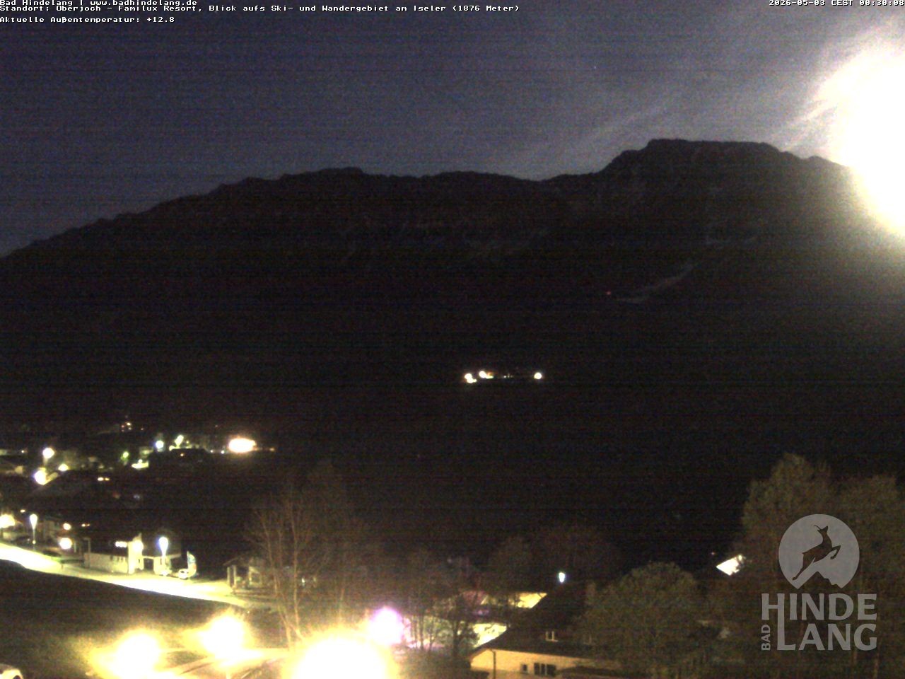 Archiv Foto Webcam Sicht vom Kinderhotel Oberjoch aus auf das Skigebiet gegenüber