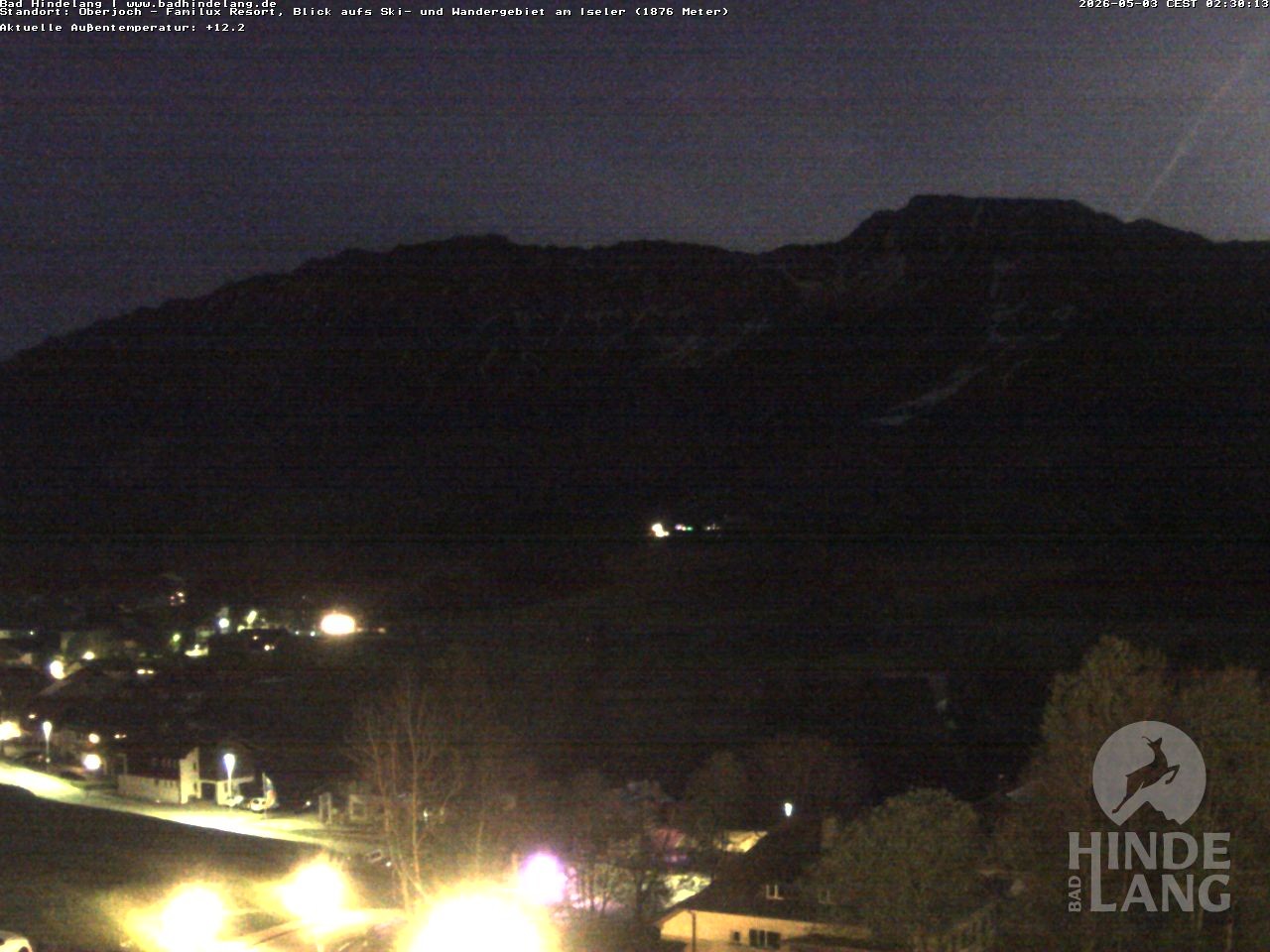 Archiv Foto Webcam Sicht vom Kinderhotel Oberjoch aus auf das Skigebiet gegenüber
