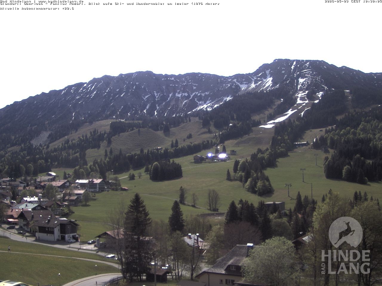 Archiv Foto Webcam Sicht vom Kinderhotel Oberjoch aus auf das Skigebiet gegenüber