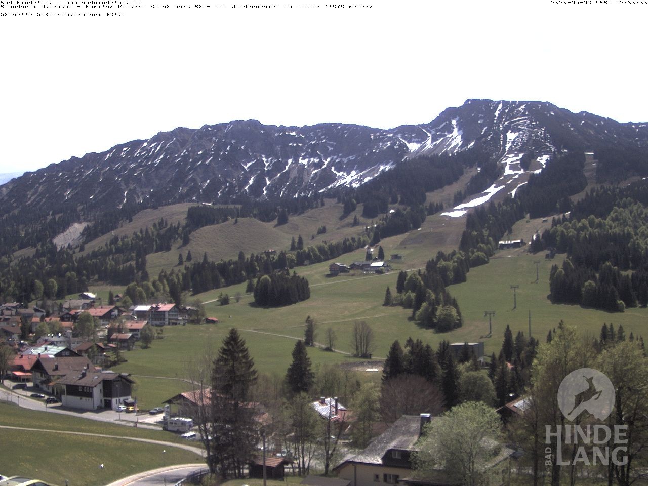 Archiv Foto Webcam Sicht vom Kinderhotel Oberjoch aus auf das Skigebiet gegenüber