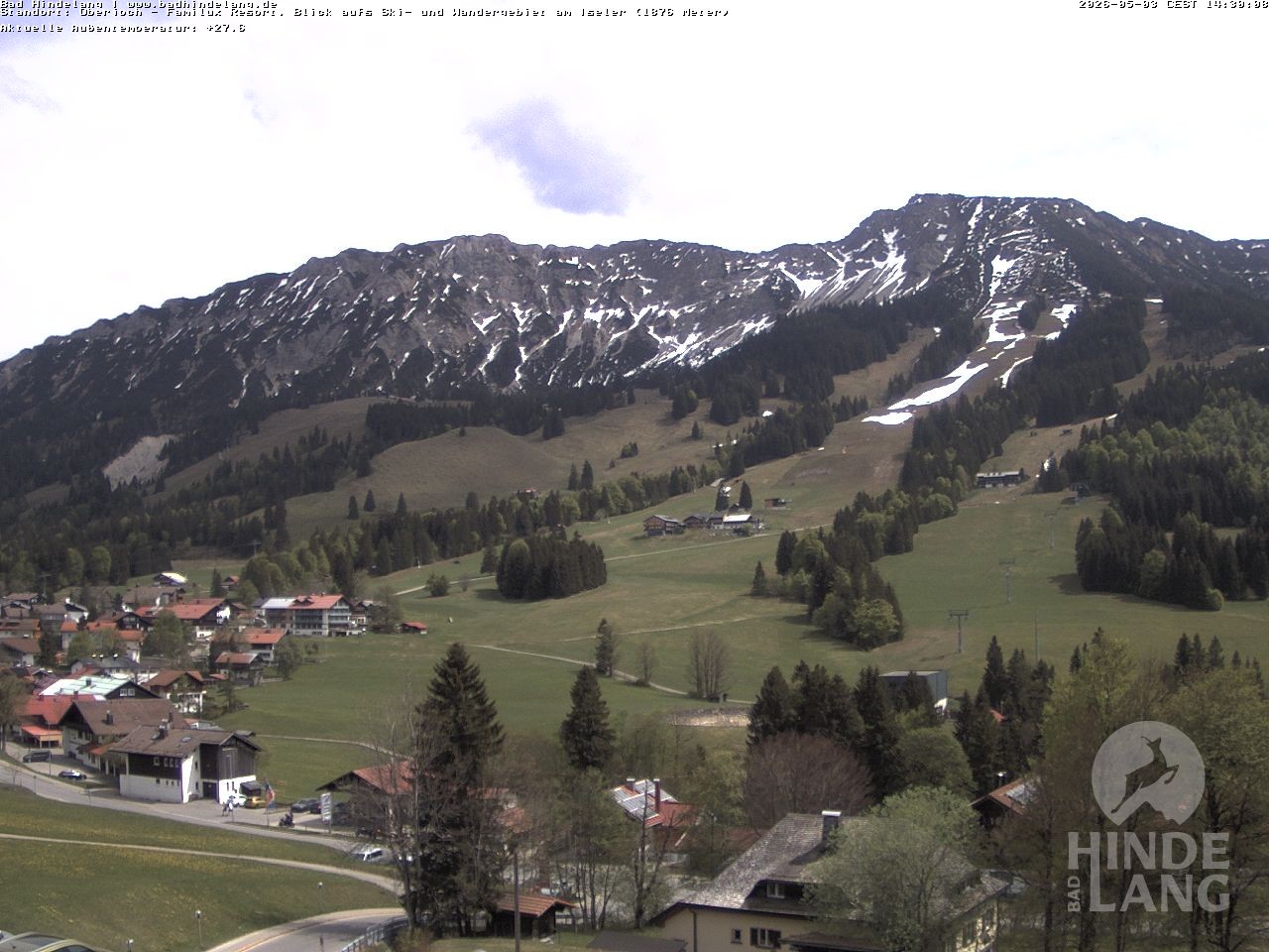 Archiv Foto Webcam Sicht vom Kinderhotel Oberjoch aus auf das Skigebiet gegenüber