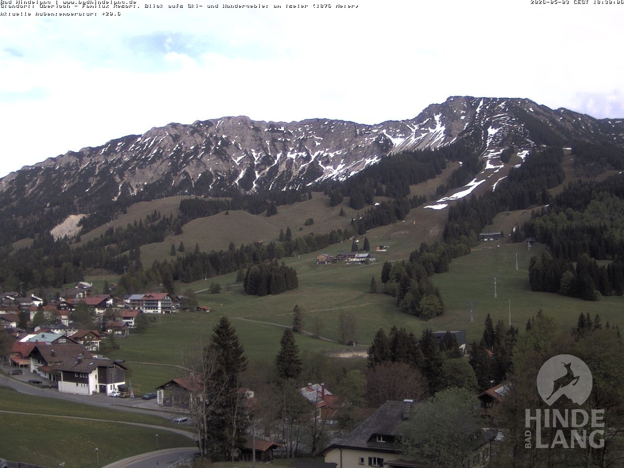 Archiv Foto Webcam Sicht vom Kinderhotel Oberjoch aus auf das Skigebiet gegenüber