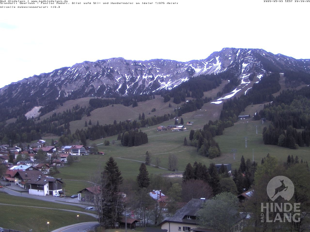 Archiv Foto Webcam Sicht vom Kinderhotel Oberjoch aus auf das Skigebiet gegenüber