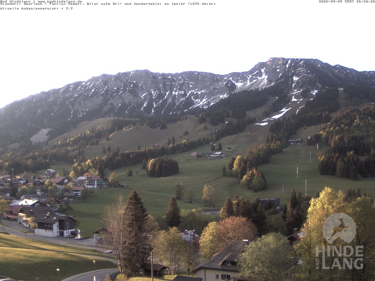 Archiv Foto Webcam Sicht vom Kinderhotel Oberjoch aus auf das Skigebiet gegenüber