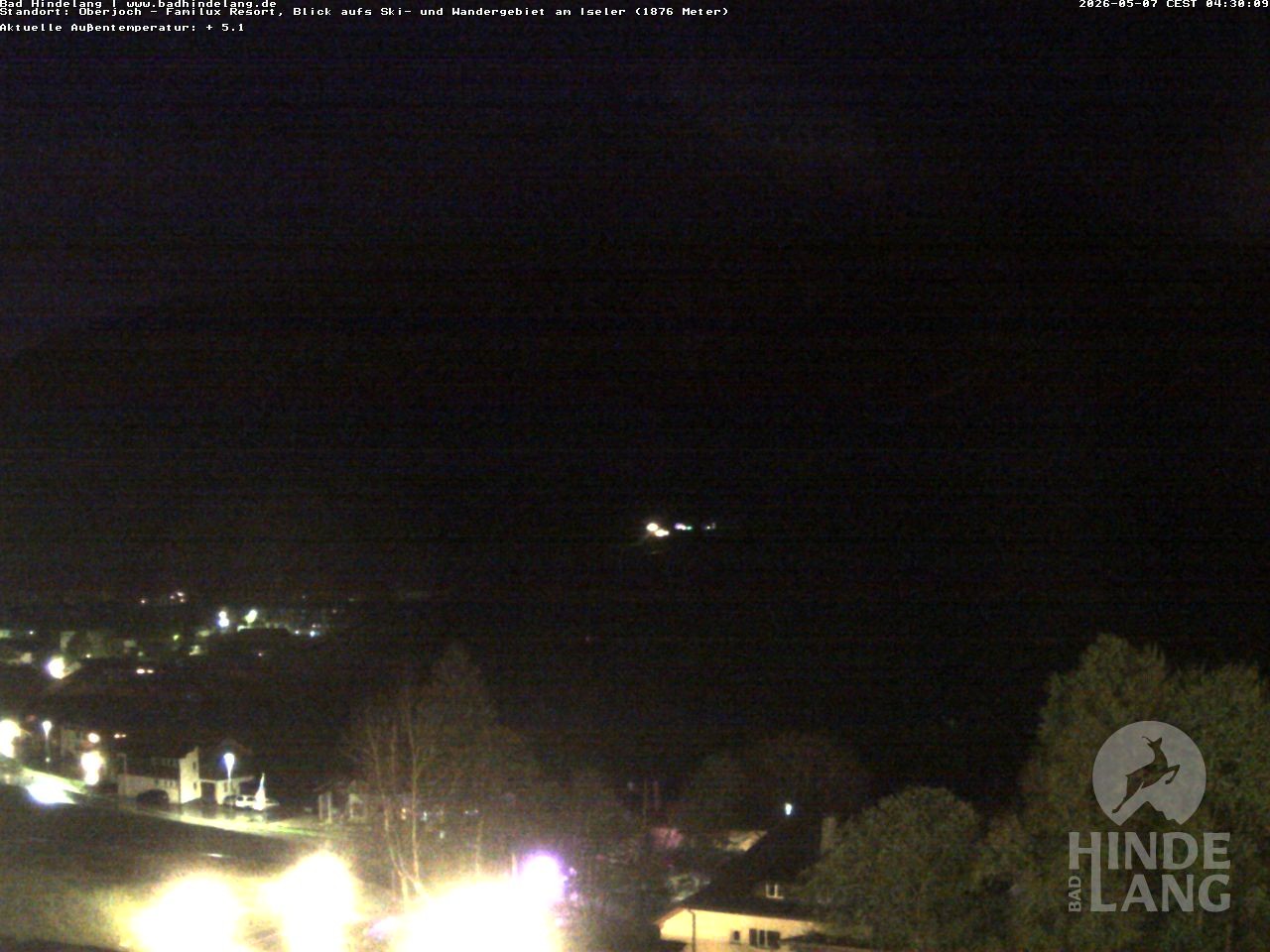 Archived image Webcam View of the kids hotel Oberjoch at the slopes in front
