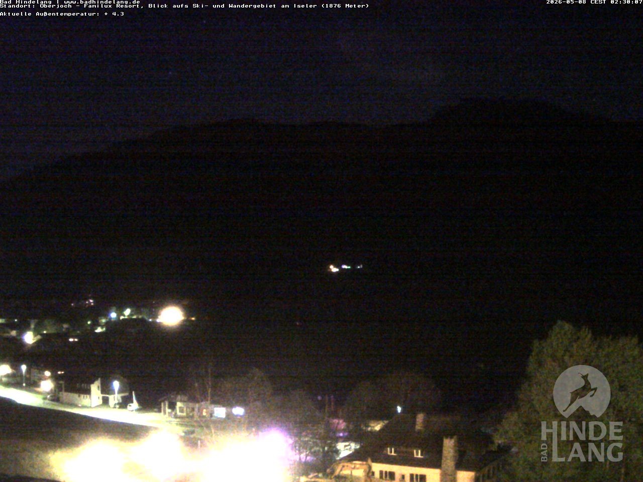 Archiv Foto Webcam Sicht vom Kinderhotel Oberjoch aus auf das Skigebiet gegenüber