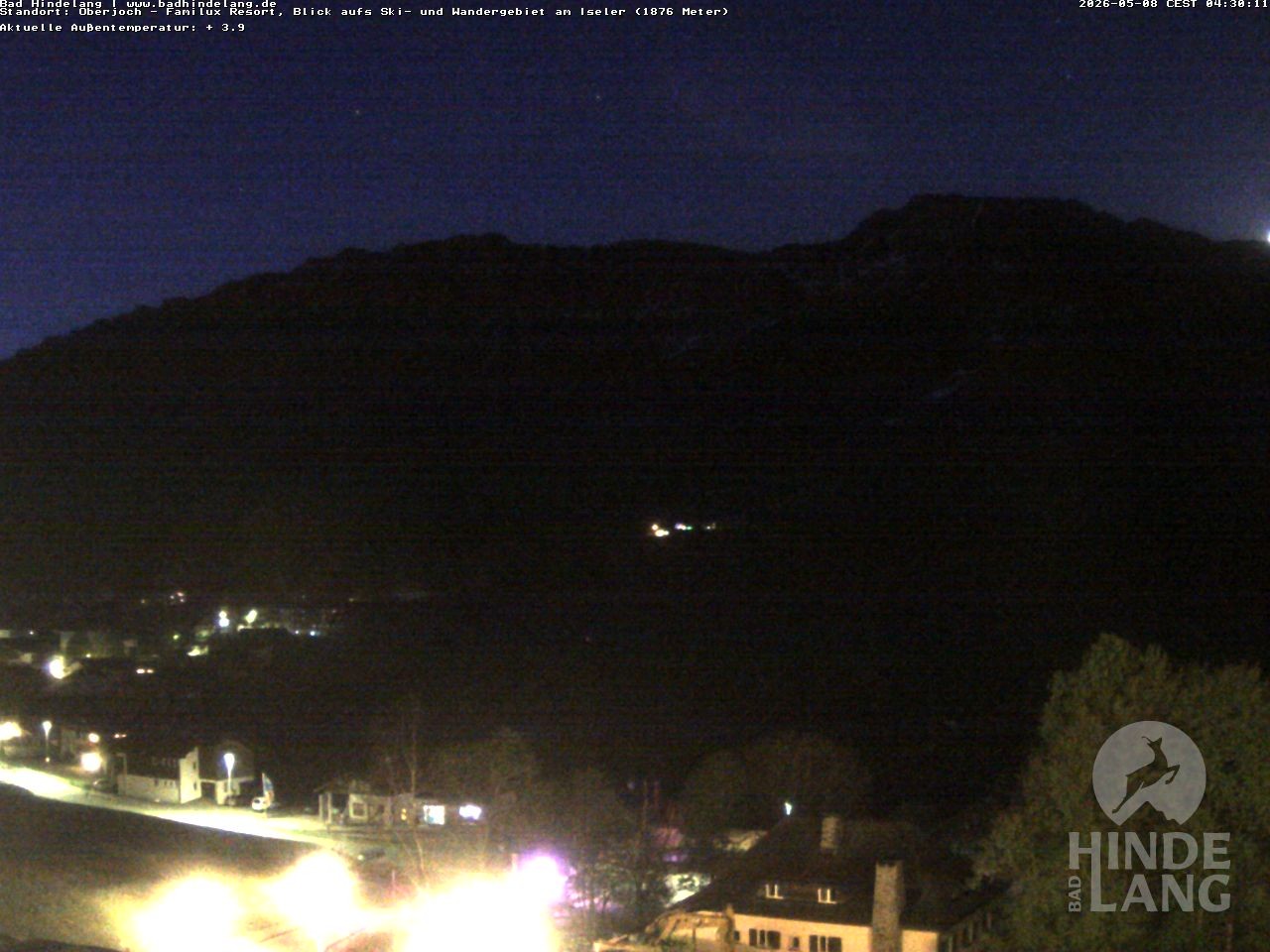 Archiv Foto Webcam Sicht vom Kinderhotel Oberjoch aus auf das Skigebiet gegenüber