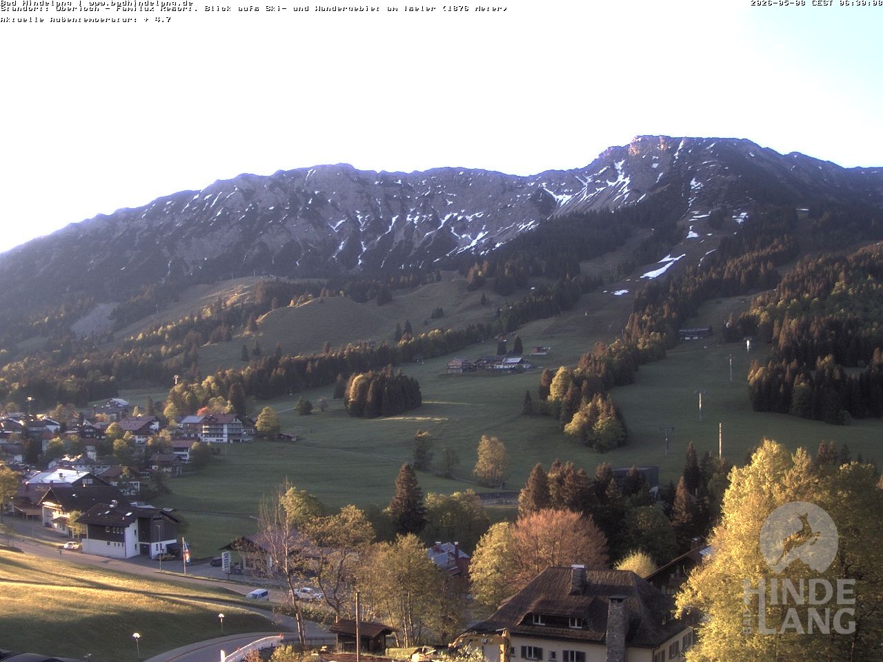 Archiv Foto Webcam Sicht vom Kinderhotel Oberjoch aus auf das Skigebiet gegenüber