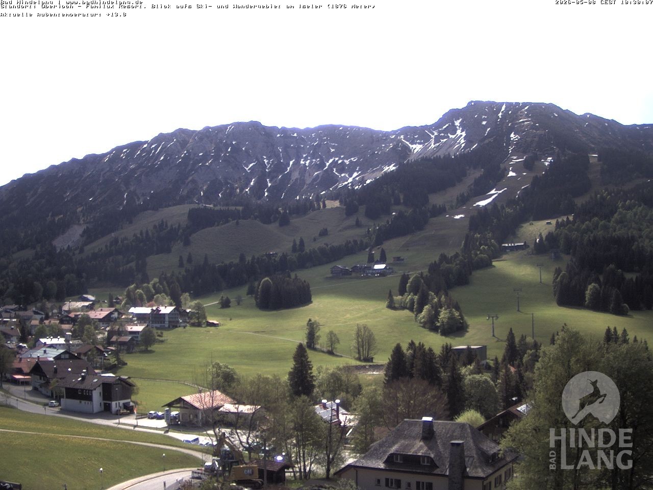 Archiv Foto Webcam Sicht vom Kinderhotel Oberjoch aus auf das Skigebiet gegenüber