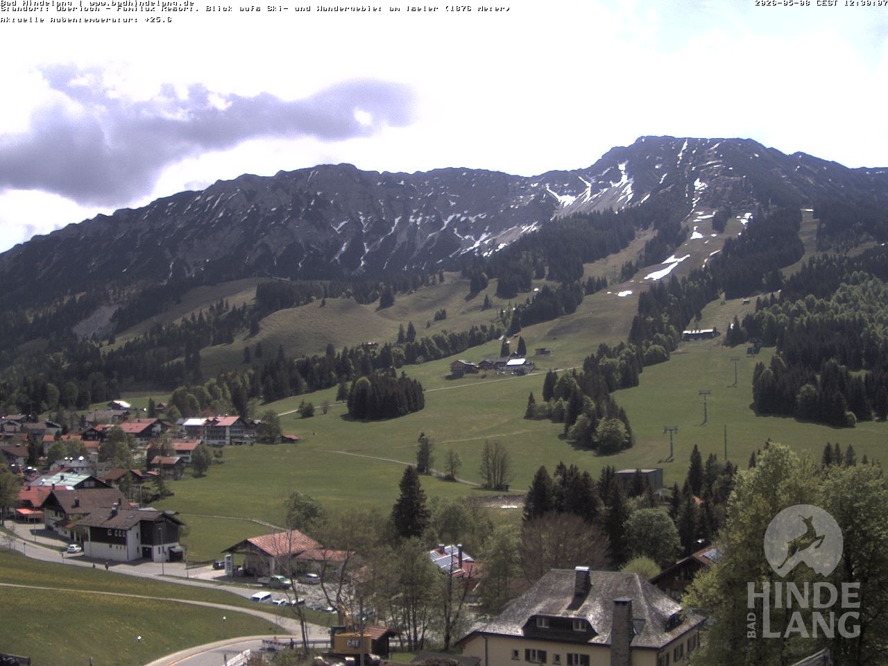 Archiv Foto Webcam Sicht vom Kinderhotel Oberjoch aus auf das Skigebiet gegenüber
