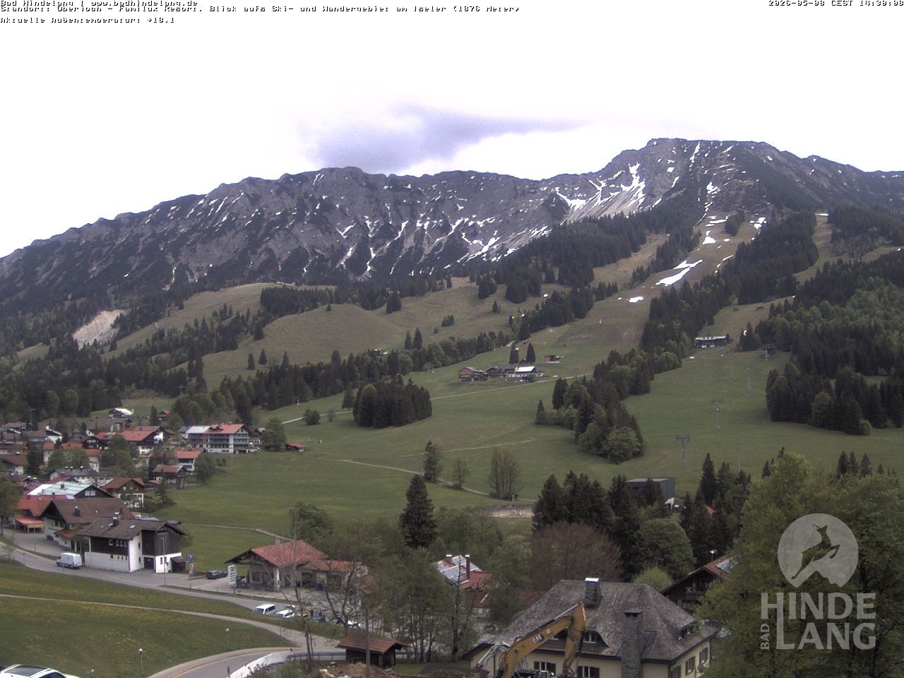 Archiv Foto Webcam Sicht vom Kinderhotel Oberjoch aus auf das Skigebiet gegenüber