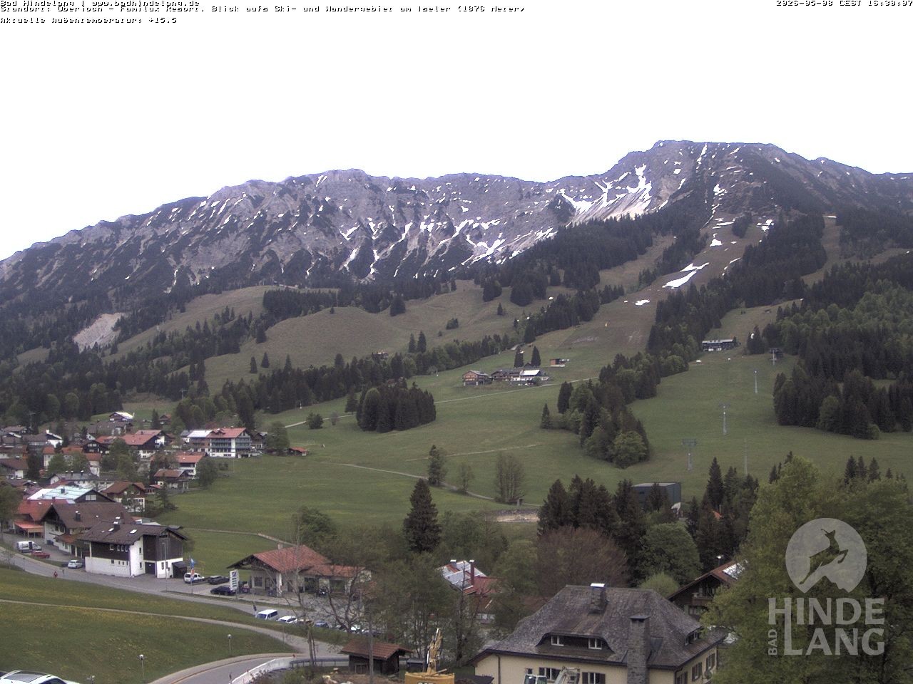 Archiv Foto Webcam Sicht vom Kinderhotel Oberjoch aus auf das Skigebiet gegenüber